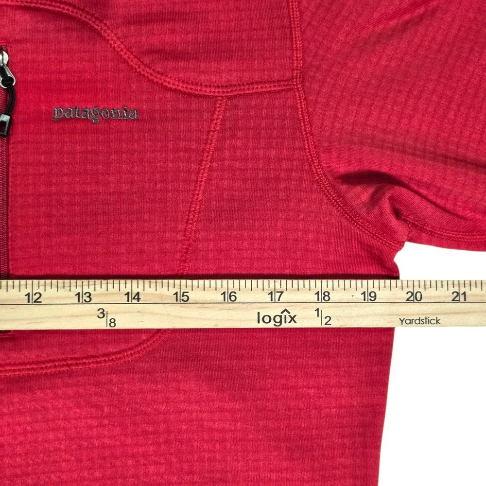 Patagonia R1 Fleece Pullover Mens‎ S Womens Medium Red 1/4 Zip Polartec